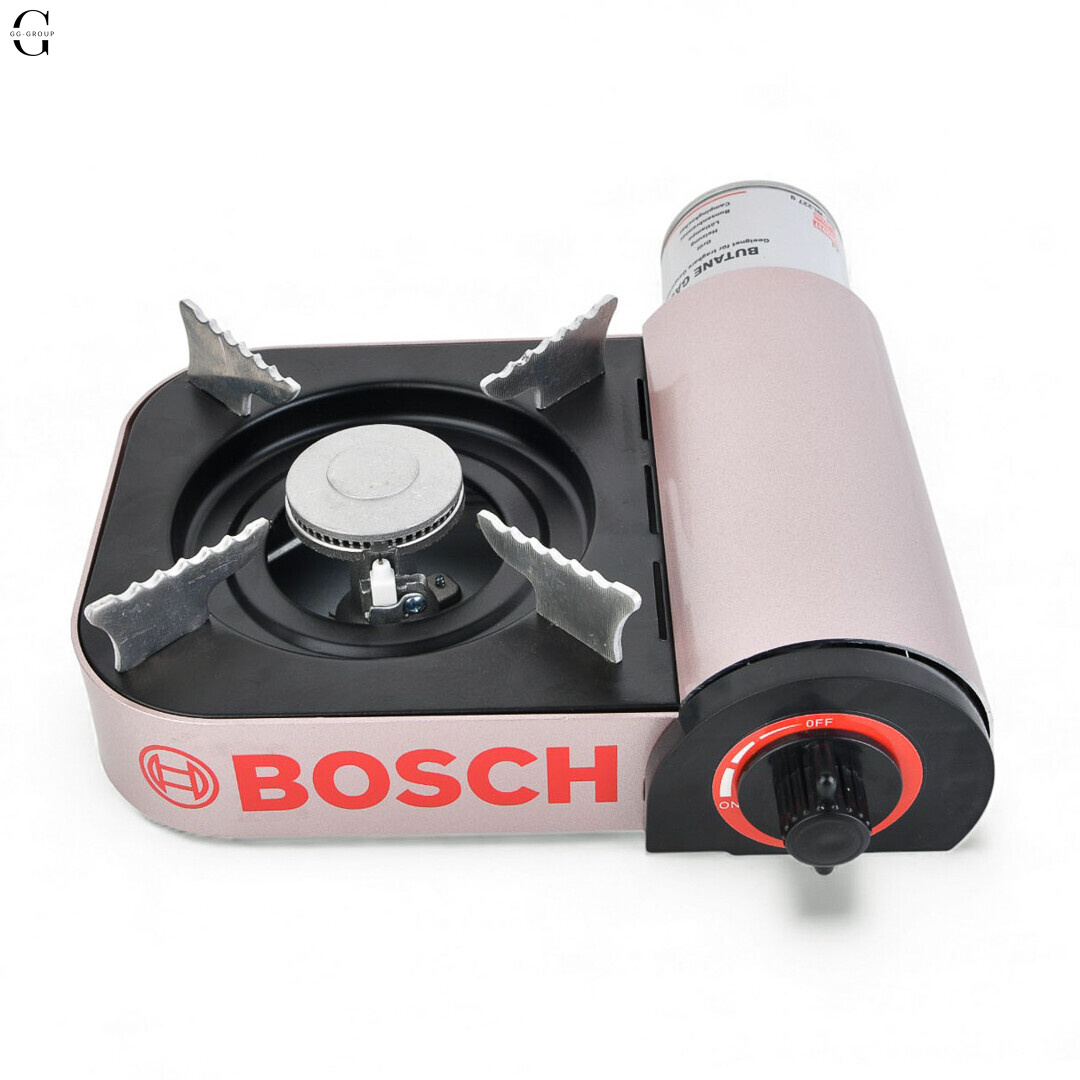 Портативная мини туристическая газовая плита BOSCH с кейсом и баллоном 25×17×8 см